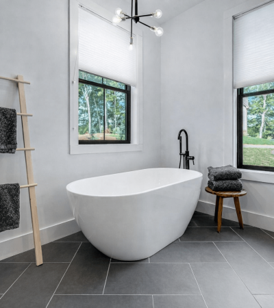 Bathroom 1 ensuite with freestanding tub.